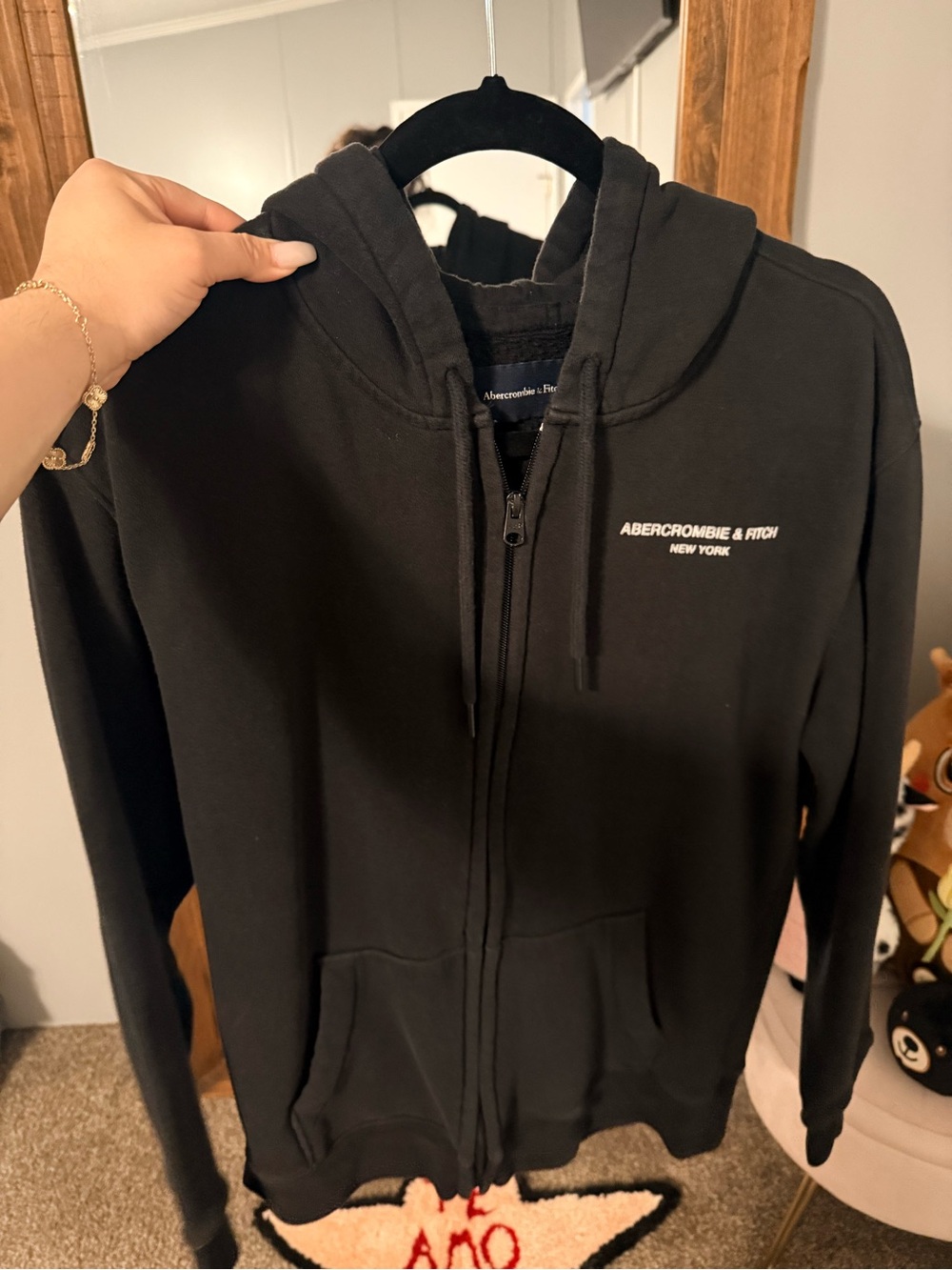 Abercrombie & Fitch Black Full-Zip Hoodie